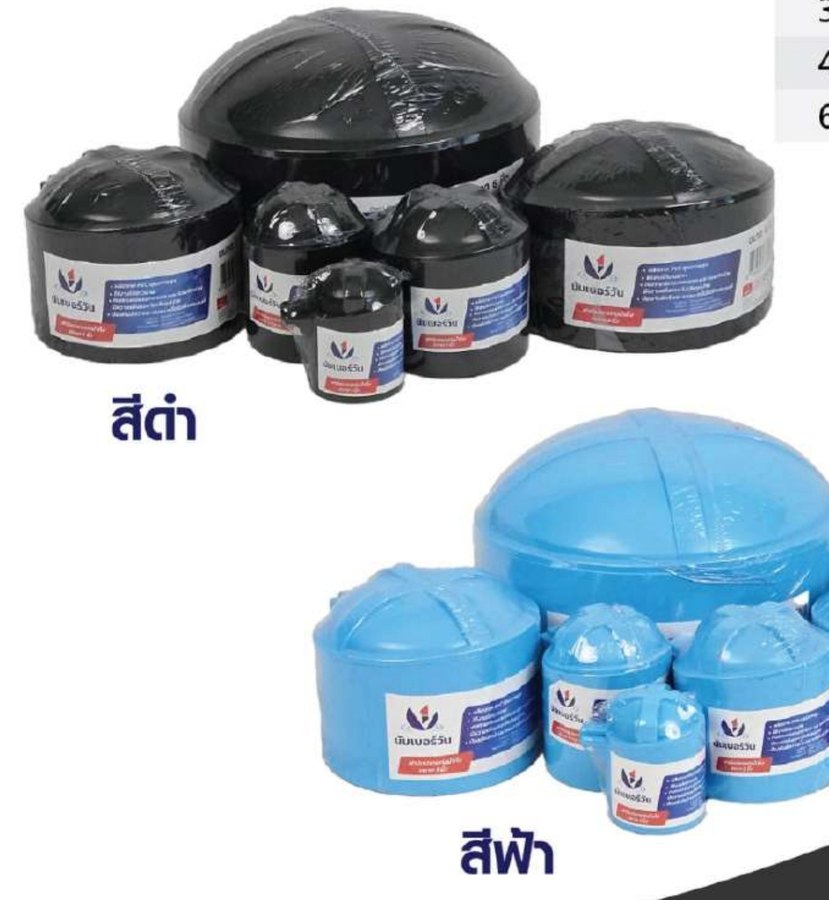 (ยกกล่อง) ฝาปิดปลายท่อน้ำทิ้ง PVC นัมเบอร์วัน