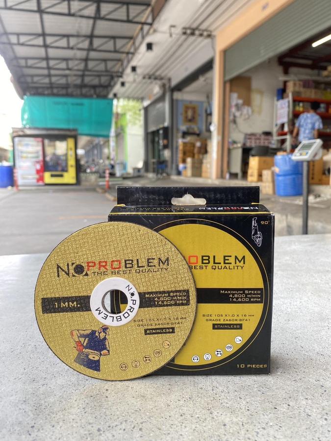 (10 ใบ ใบละ22) คมมาก ใบตัดสแตนเลส NoProblem ขนาด 4 นิ้ว บาง 1 มิล