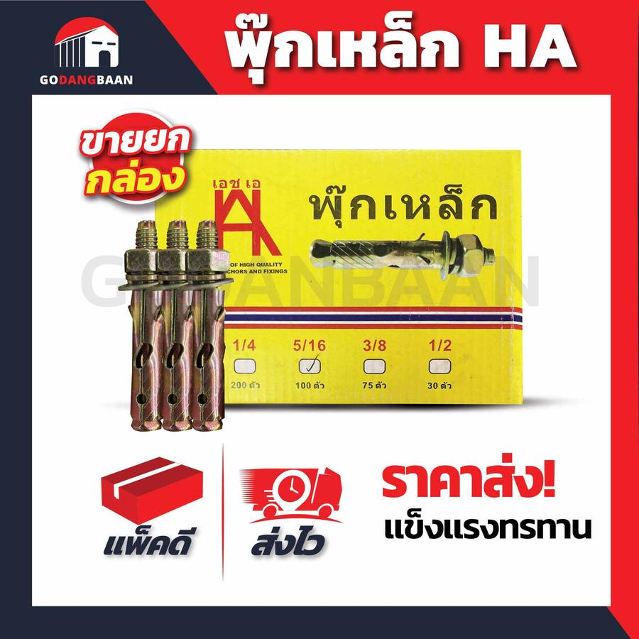 (ยกกล่องเล็ก) พุ๊กเหล็ก HA
